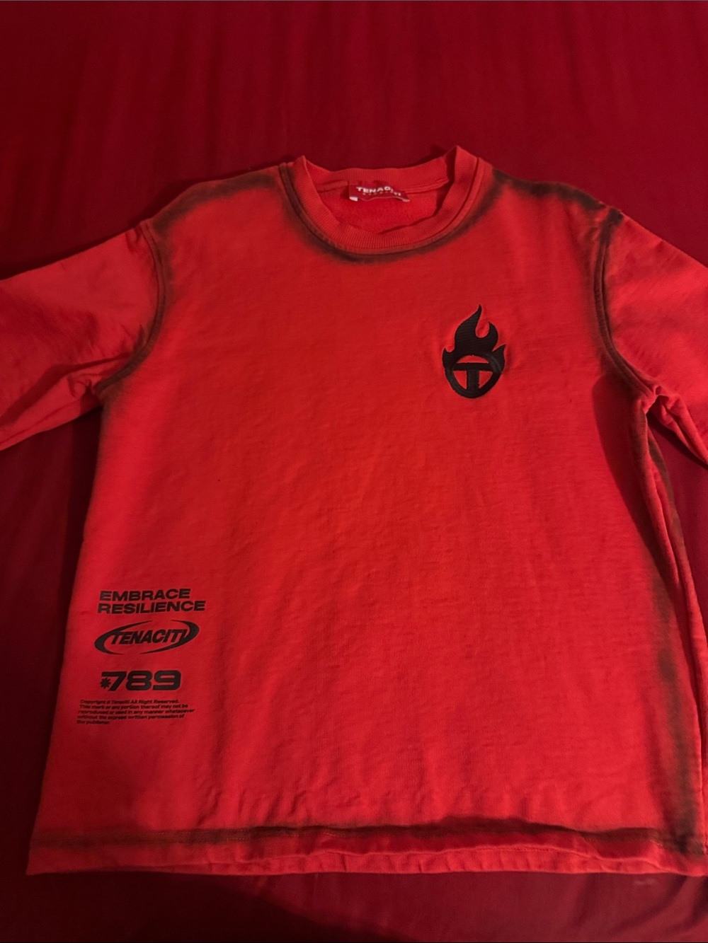 Red Long-Sleeve Graphic Tee